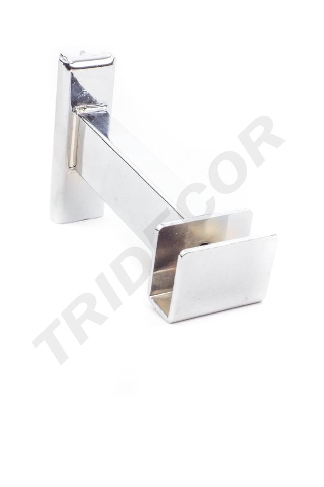 Soporte Tubular Rectangular para Sistema de Cremallera 10 cm