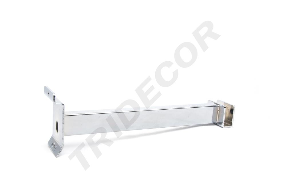 Soporte de Tubo Rectangular para Panel de Listones, 25 cm