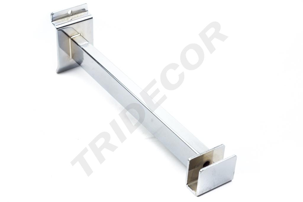 Soporte de Tubo Rectangular para Panel de Listones, 25 cm