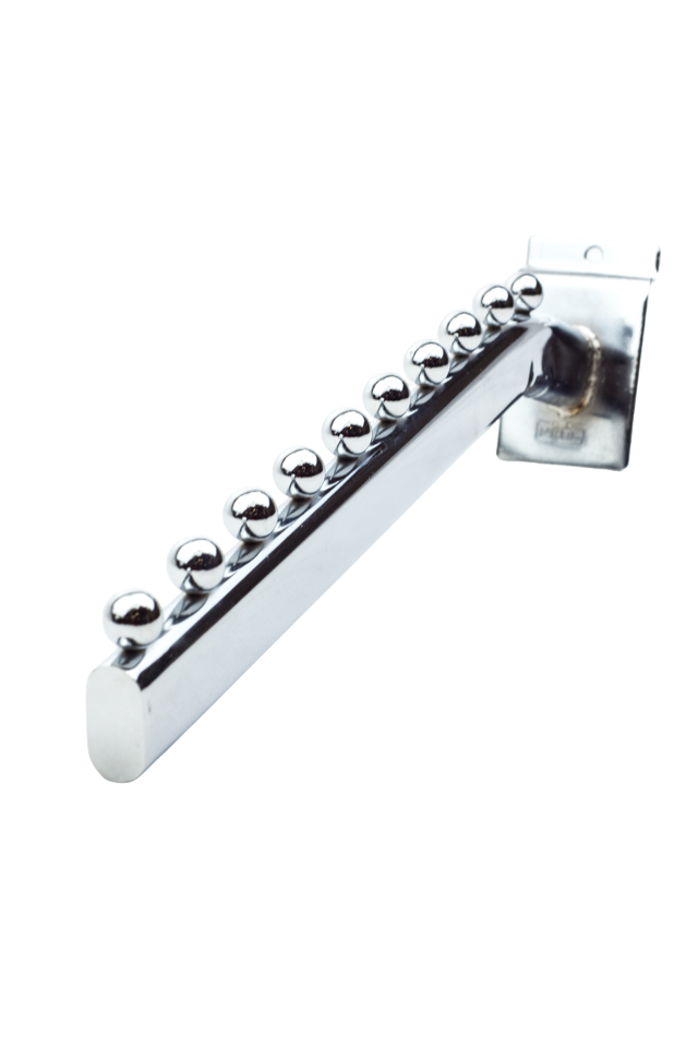 Colgador inclinado para 10 bolas, listón de 35 cm