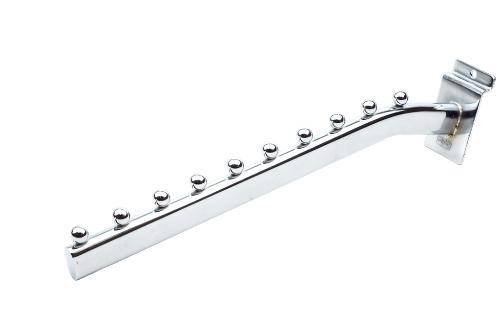 Colgador inclinado para 10 bolas, listón de 35 cm