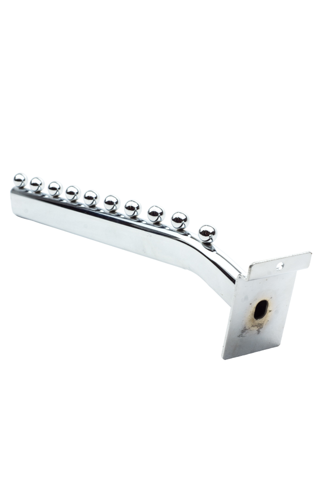 Colgador inclinado para 10 bolas, listón de 35 cm