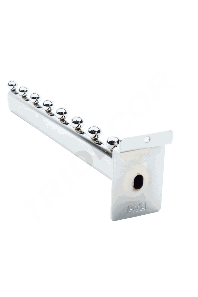 Colgador inclinado con 8 bolas para panel de lamas de 35cm