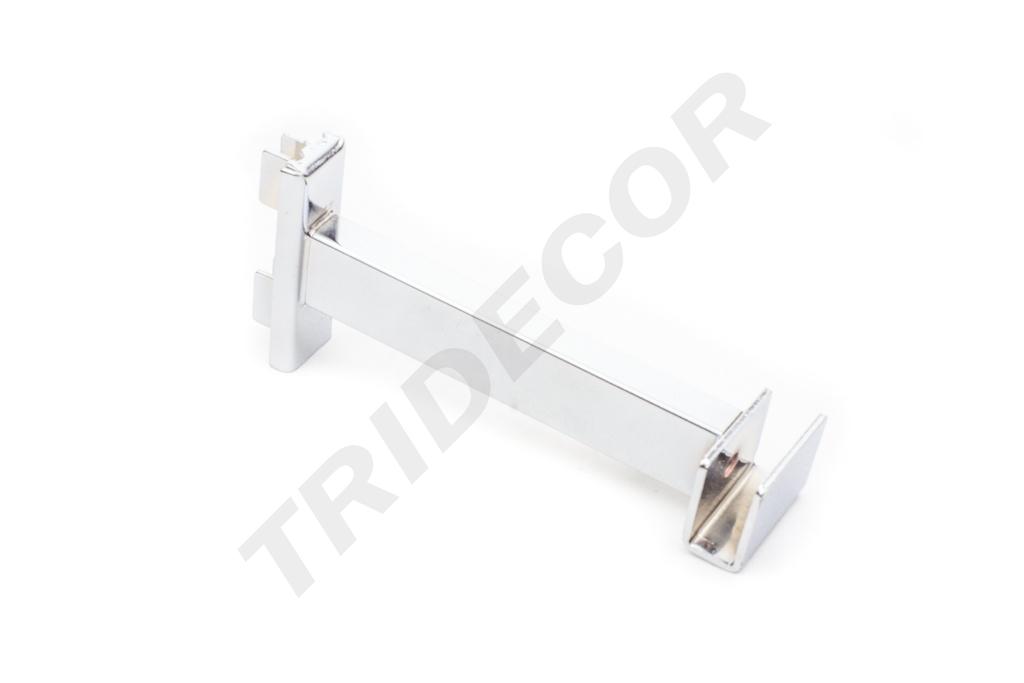 Soporte tubular rectangular para sistema de cremallera 15cm