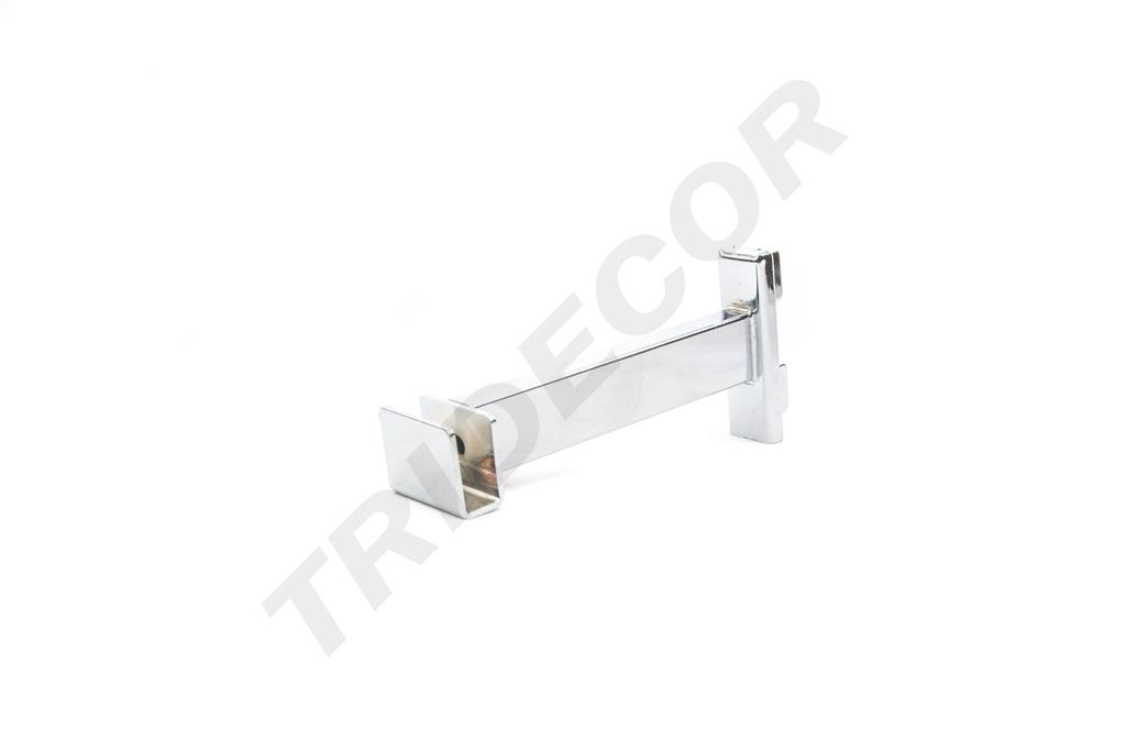 Soporte tubular rectangular para sistema de cremallera 15cm