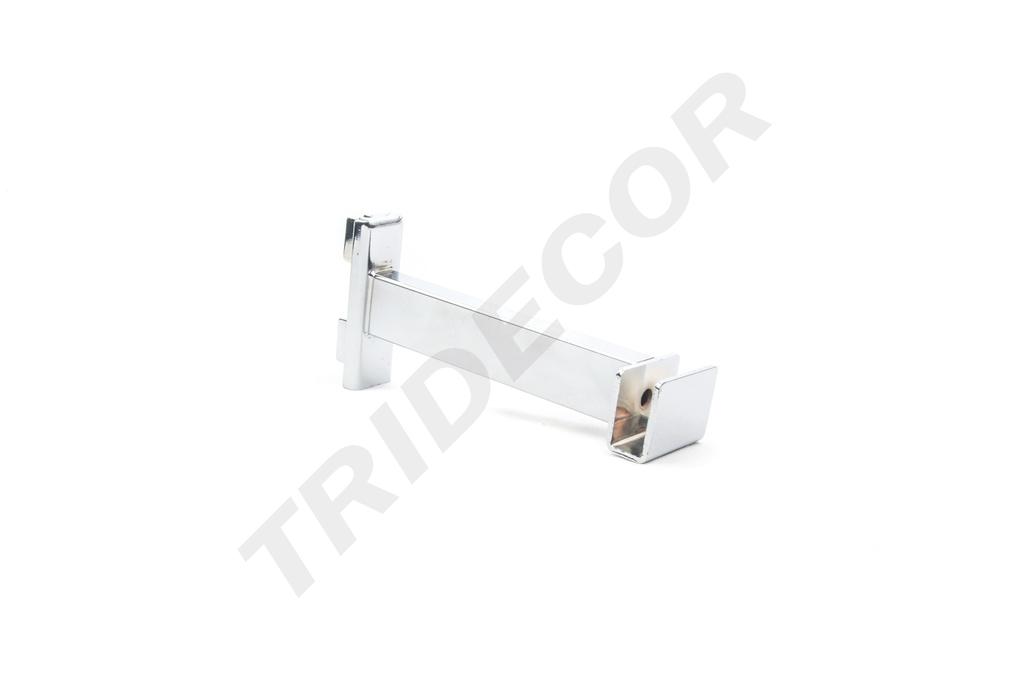 Soporte tubular rectangular para sistema de cremallera 15cm