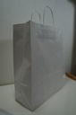 Bolsa de Papel de Celulosa Blanca con Asa Arrugada 32X13X41cm 25 unidades