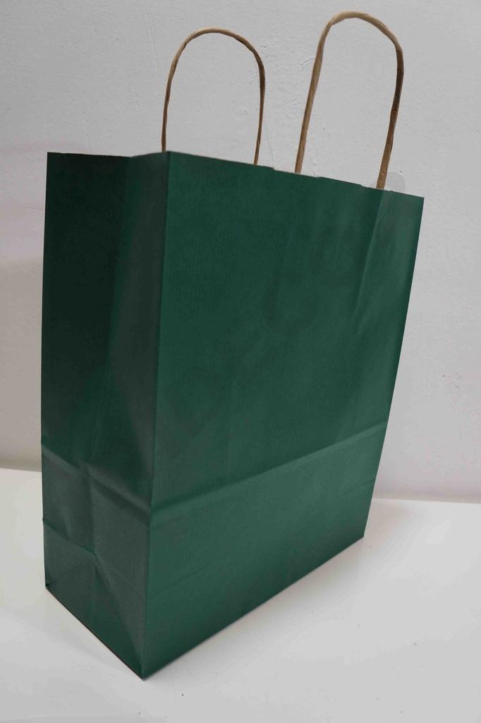 Bolsas de papel kraft verde 41x32x13 cm