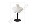 Busto de Hombre Ajustable con Base Blanca