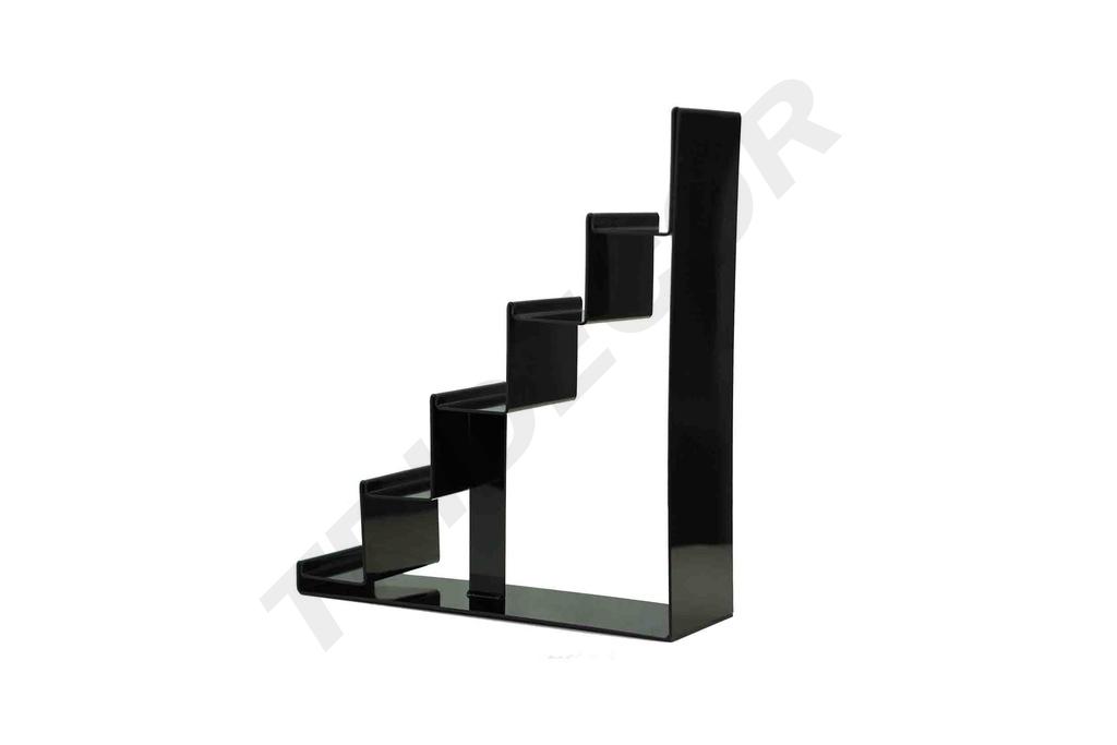 007144-Expositor-metacrilato-negro-escalera-5-alturas-tridecor