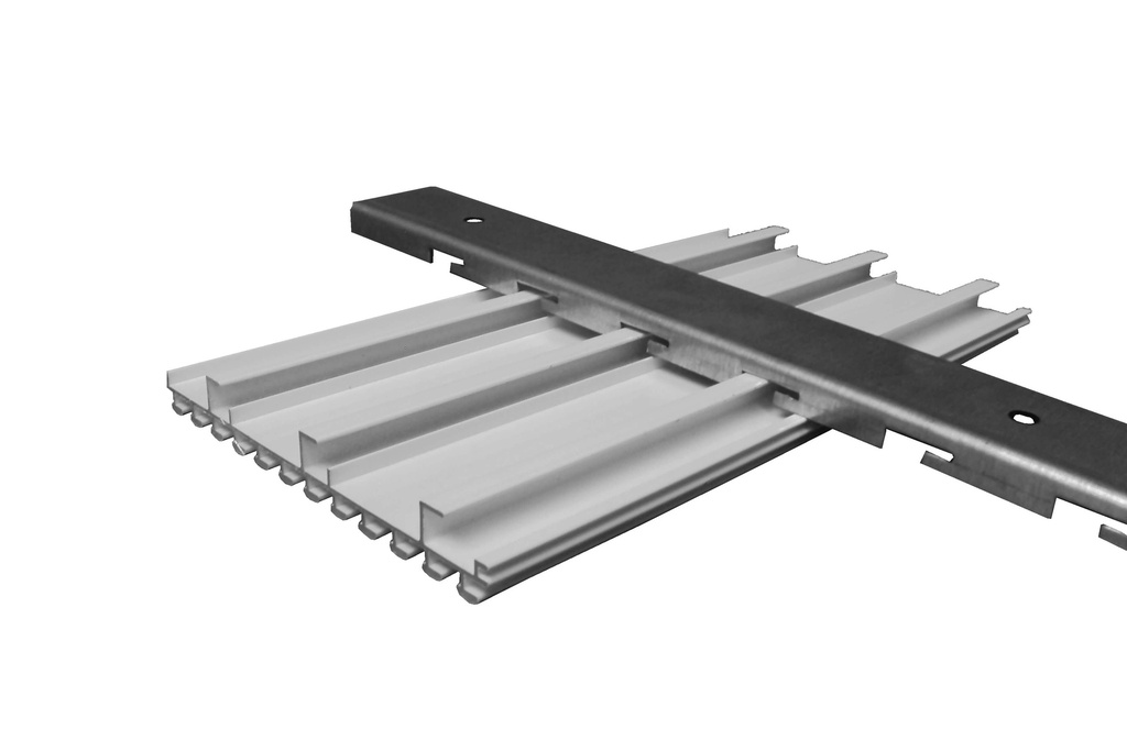 Fijación para lama de aluminio ranurado de 240cm