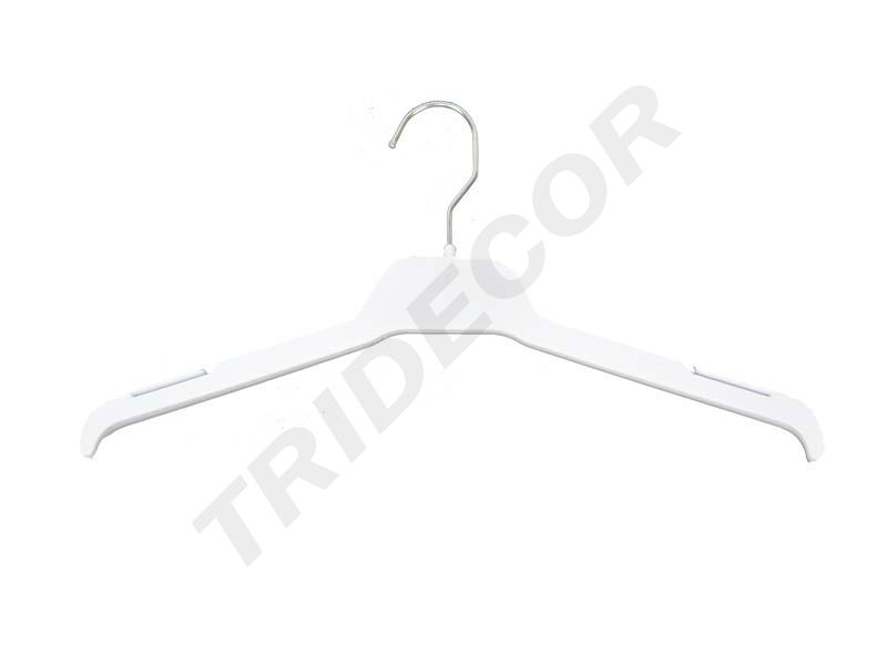 Percha de plástico blanca para niños 32cm