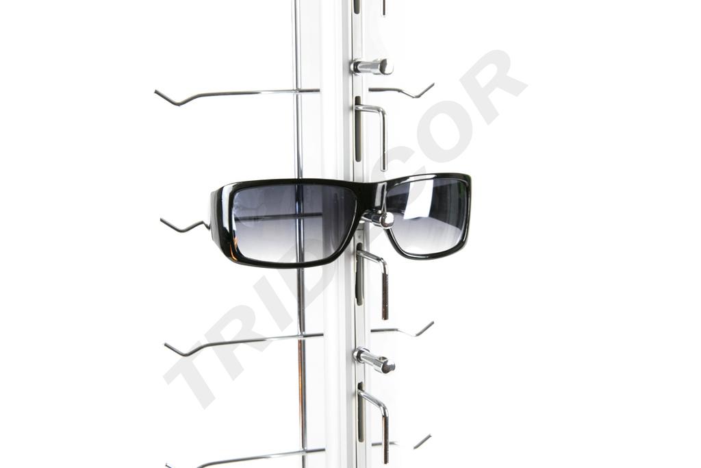 Expositor de 14 Gafas con Cerradura para Pared 125X16cm, 10 unidades/caja