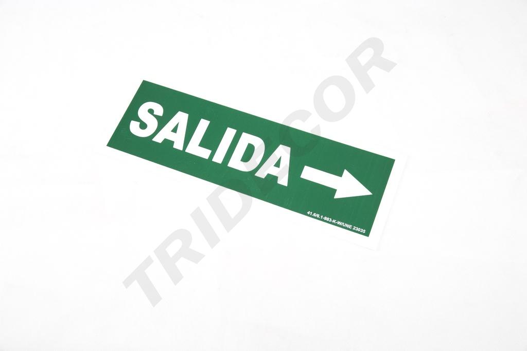 Señal de salida a la derecha 30X10,5 cm