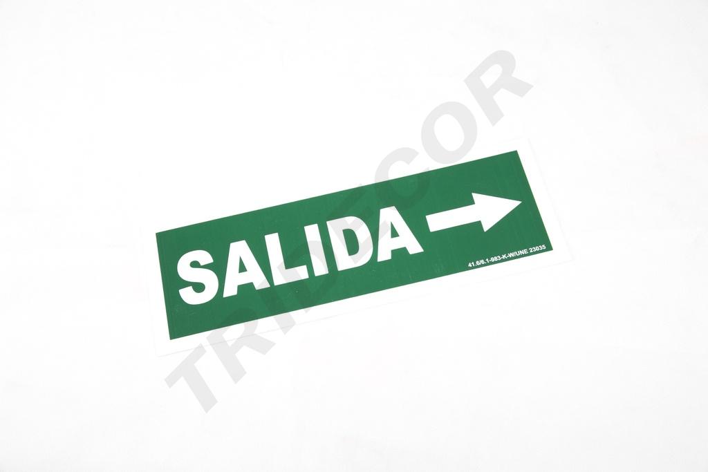 Señal de salida a la derecha 30X10,5 cm