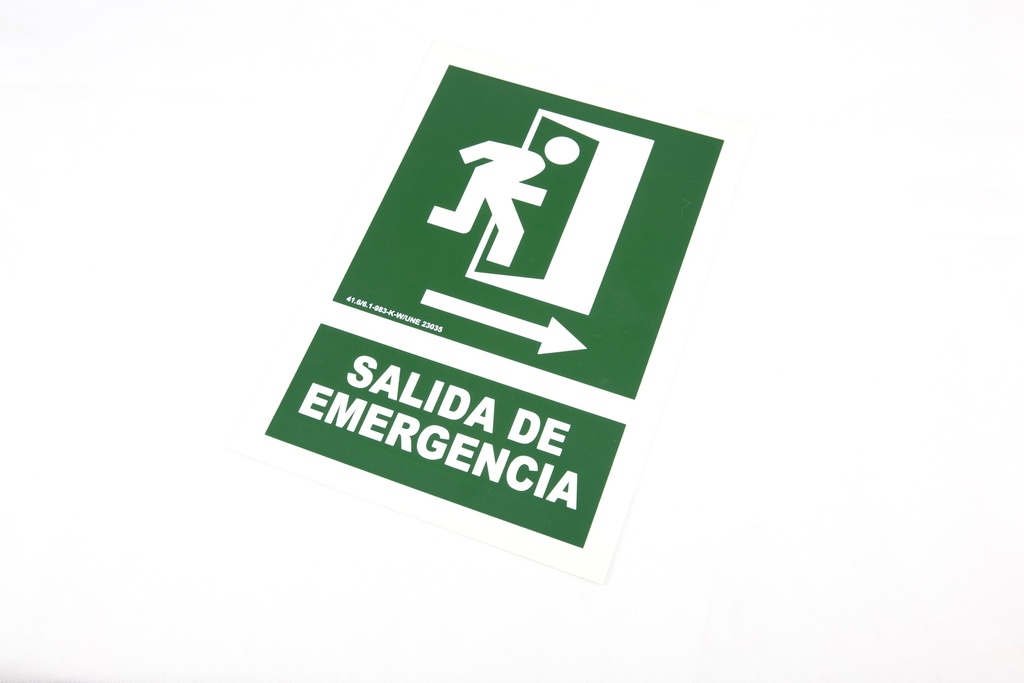 SEÑAL DE SALIDA DE EMERGENCIA 21X30 CM