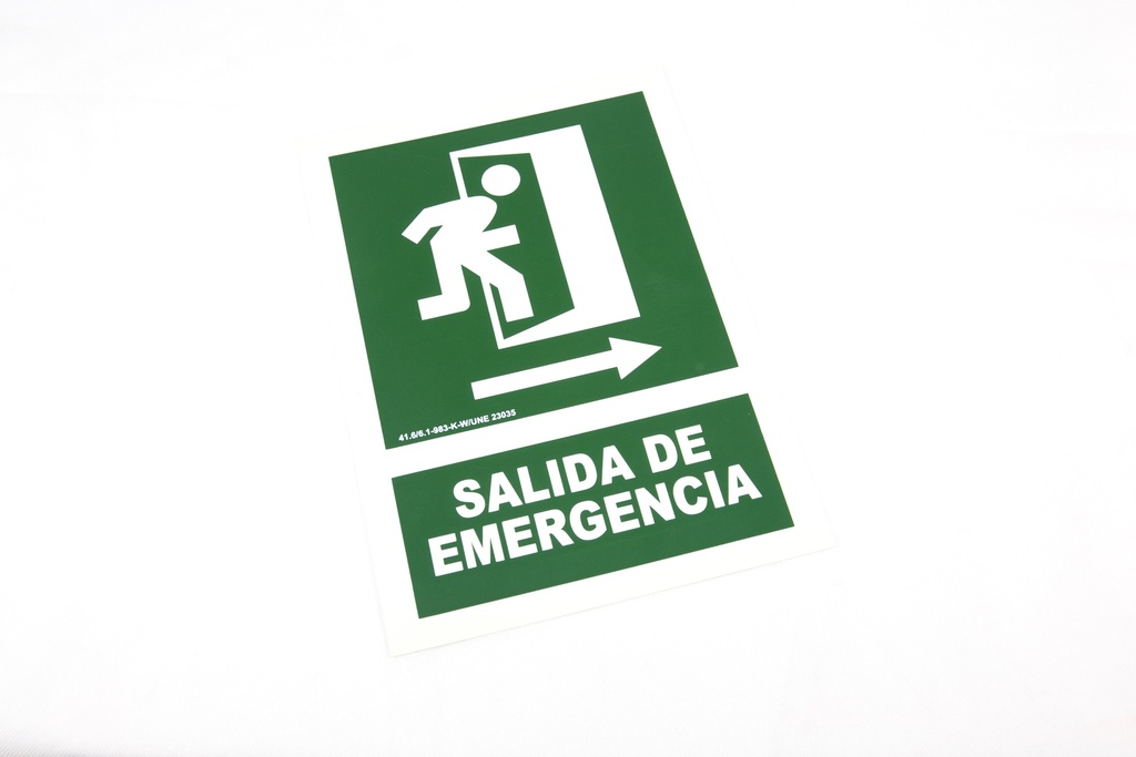 SEÑAL DE SALIDA DE EMERGENCIA 21X30 CM