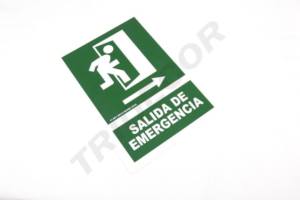 SEÑAL DE SALIDA DE EMERGENCIA 21X30 CM