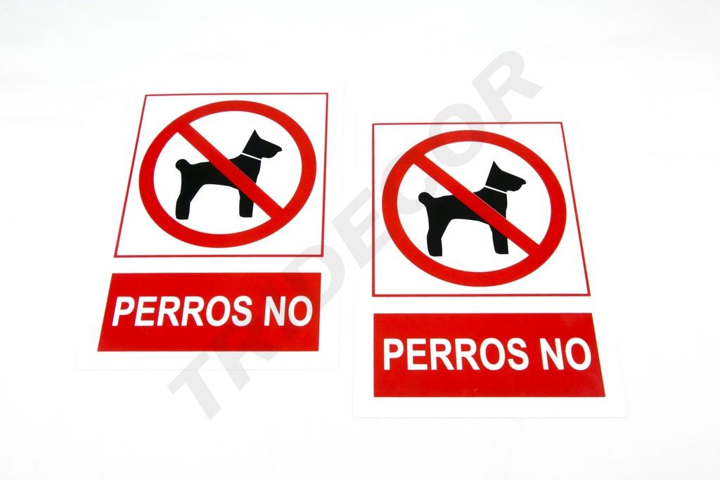 Señal Prohibido Perros 21X30 cm