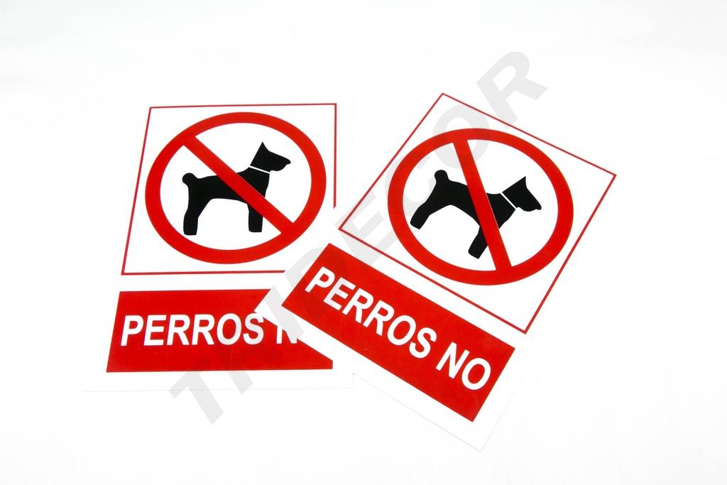 Señal Prohibido Perros 21X30 cm