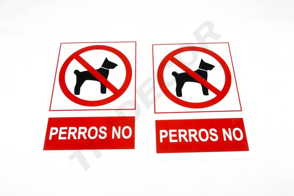 Señal Prohibido Perros 21X30 cm