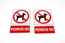 Señal Prohibido Perros 21X30 cm