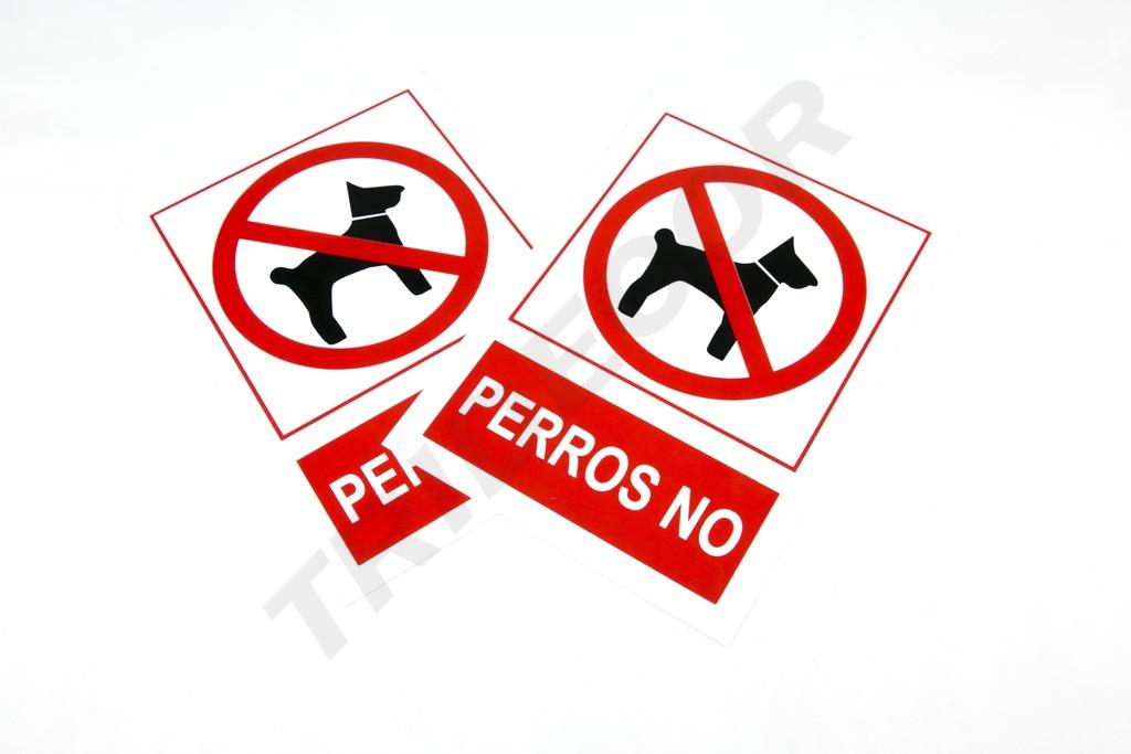 Señal Prohibido Perros 21X30 cm