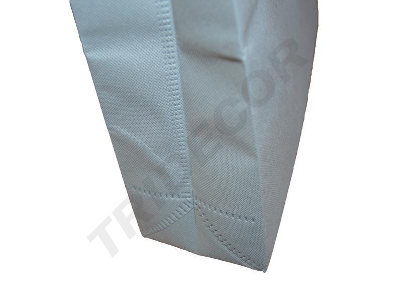 Bolsa de Tela 100G con Asa Larga, Color Gris, 35X45+12cm, 25 unidades/Pack, 16 unidades/caja