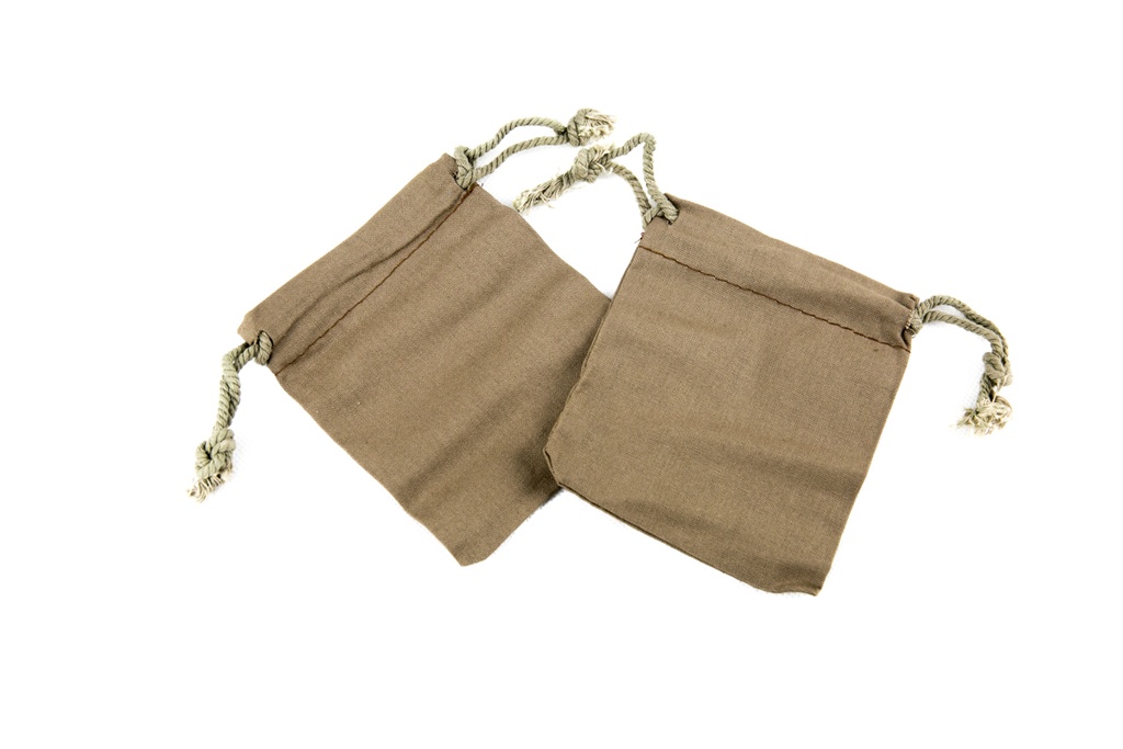 Bolsa de lino marrón con cierre de cordón 11X9.5 cm - 20 unidades