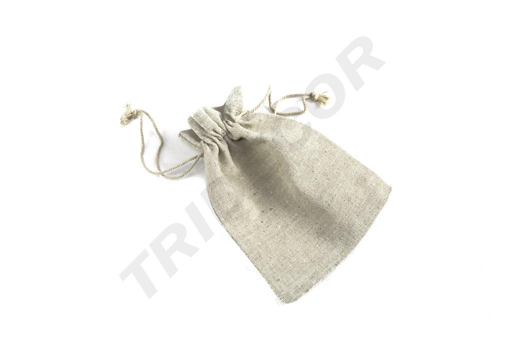 Bolsa de Tela de Lino Beige 16X12 CM 20 Unidades