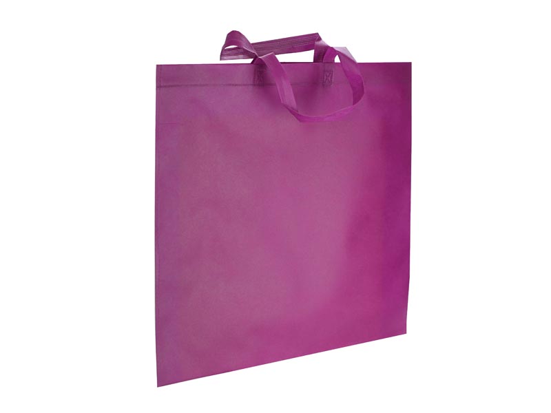 Bolsa de tela de 100g con asa larga, color fucsia, 50X40+12cm, 25 unidades/paquete, 16 unidades/caja