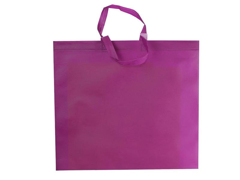 Bolsa de tela de 100g con asa larga, color fucsia, 50X40+12cm, 25 unidades/paquete, 16 unidades/caja