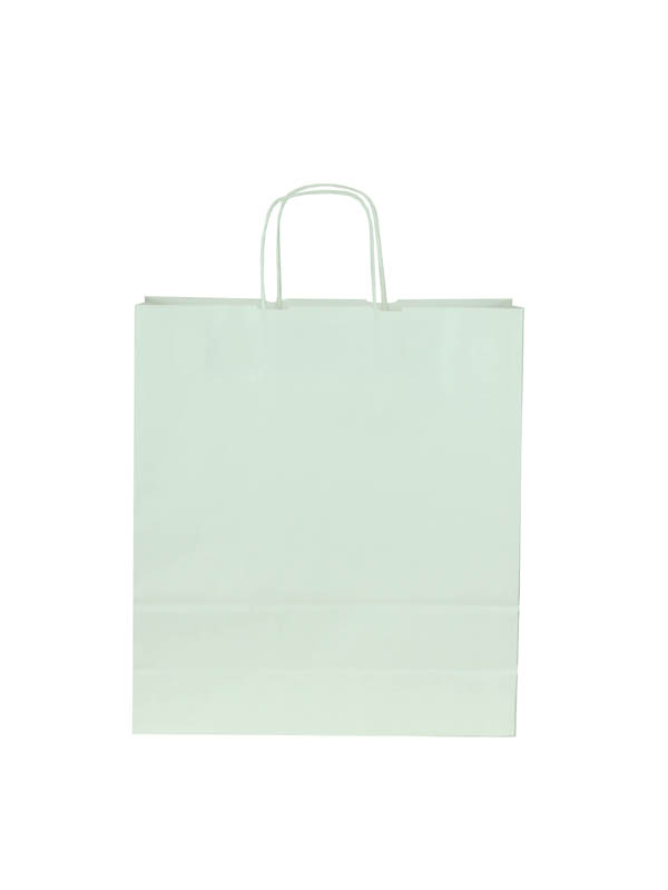 Bolsa de Papel de Celulosa Blanca con Asa Arrugada 32X13X41cm 25 unidades