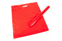Bolsa tote roja con asas troqueladas 50X60 cm 100 unidades