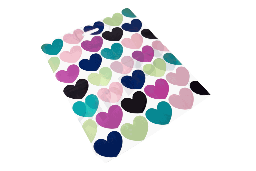 Bolsa de plástico con estampado de corazón 50x60