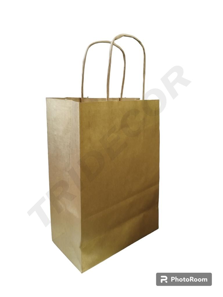 Bolsa Kraft Oro Xs 18+8x24cm 450unidades/caja