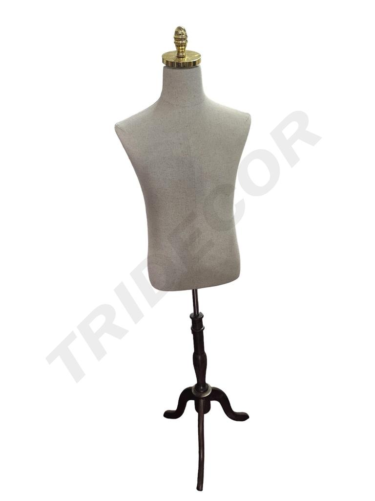 040376-Busto-de-hombre-tela-de-lino-con-copa-dorada-tridecor