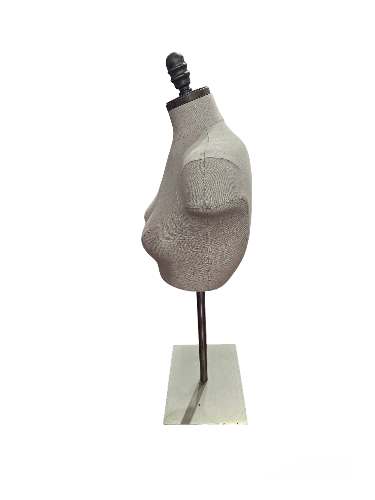 Busto de mujer de medio cuerpo con base ajustable