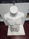 Busto de Hombre medio Cuerpo Sin Cabeza Blanco mate