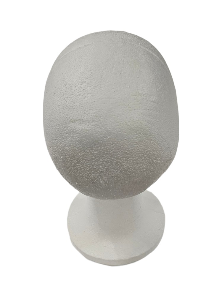 Cabeza de Mujer de Poliestireno Blanco con Rasgos