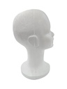 Cabeza de Mujer de Poliestireno Blanco con Rasgos