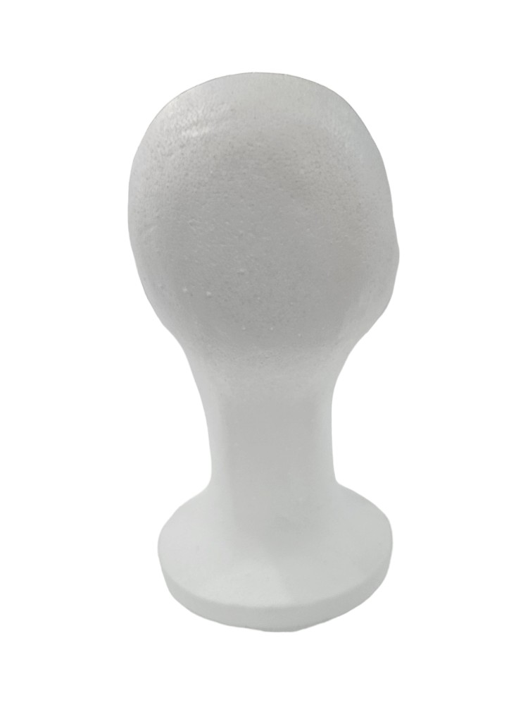 Cabeza de Mujer de Poliestireno Blanco con Rasgos