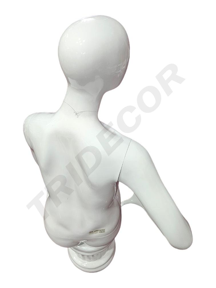 maniquí de mujer de Fibra de Vidrio En Blanco Brillo