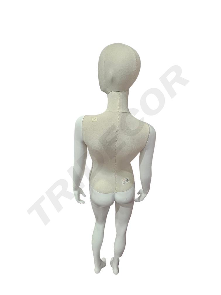 maniquí de mujer En Lino Y Fibra de Vidrio Blanco mate