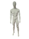 maniquí de Hombre Fibra de Vidrio Blanco Brillo