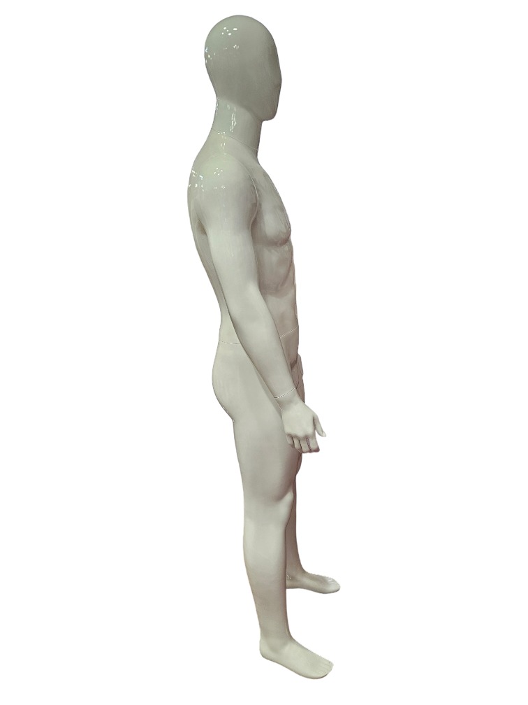 maniquí de Hombre Fibra de Vidrio Blanco Brillo