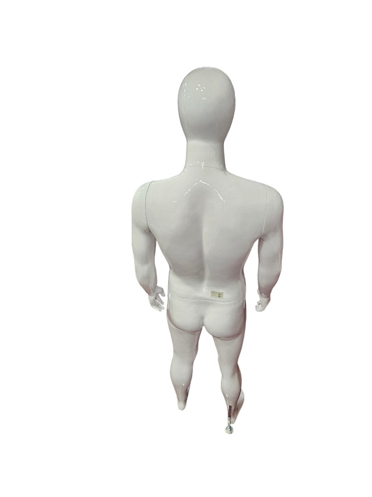 maniquí de Hombre Fibra de Vidrio Blanco Brillo