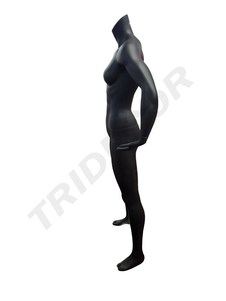 maniquí de mujer Deportiva Sin Cabeza Negro mate