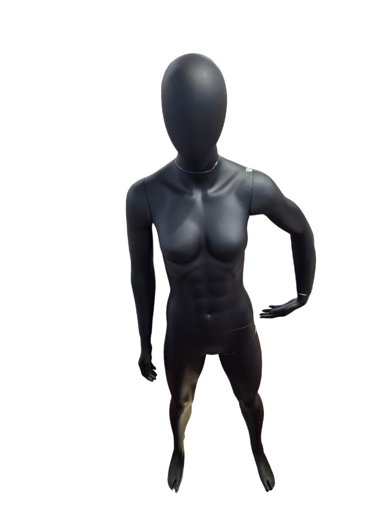 maniquí mujer Deportivo Con Cabeza Color Negro mate