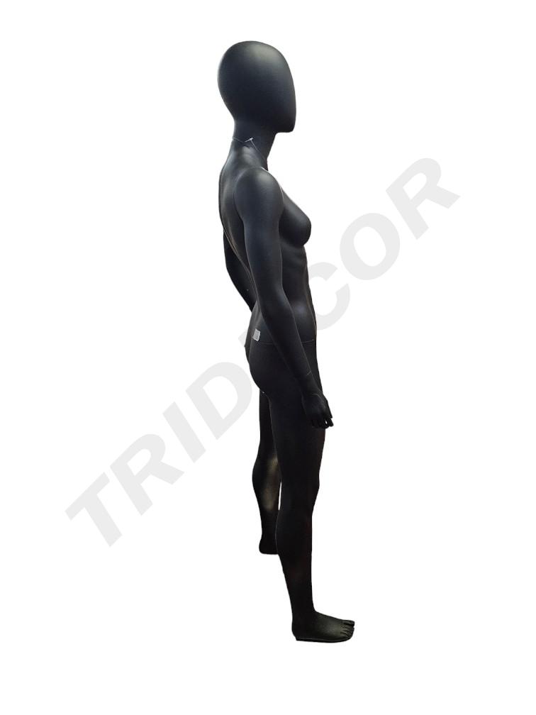 maniquí mujer Deportivo Con Cabeza Color Negro mate